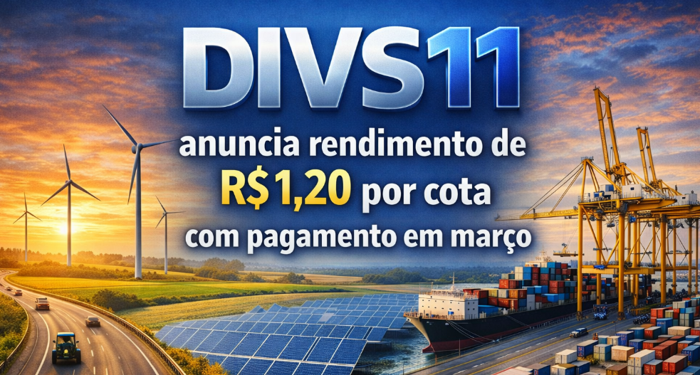 DIVS11 anuncia rendimento de R$ 1,20 por cota com pagamento em março